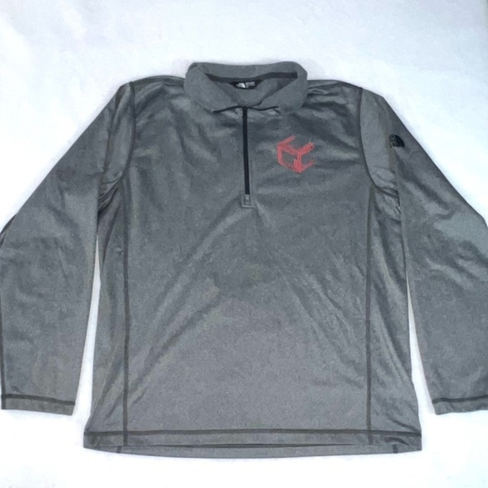 The North Face size L gray 1/4 zip quick dry long sleeve pullover shirt jacket
